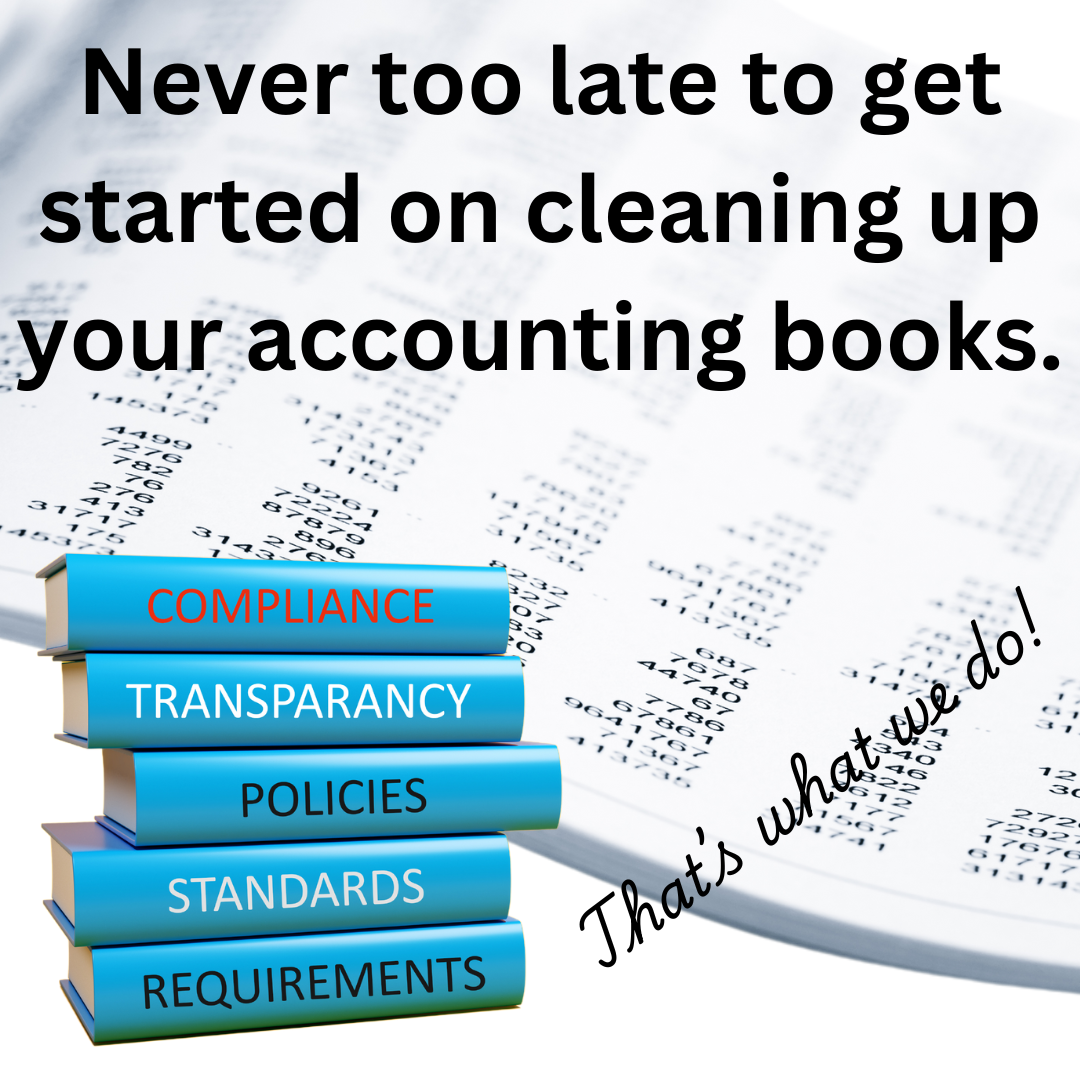 Never too late to get started on cleaning up your accounting books.